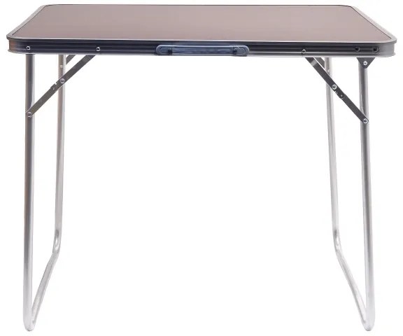 Tavolo da campeggio pieghevole marrone/cromo