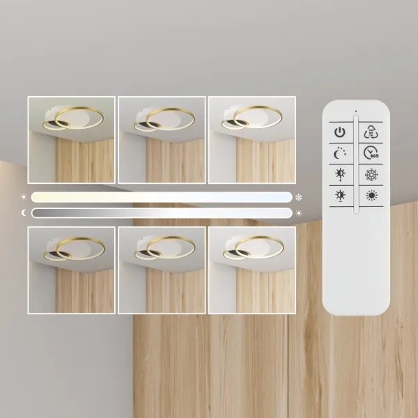 Plafoniera dimmerabile BENITO LED/31W/230V 3000-6500K bianco/oro