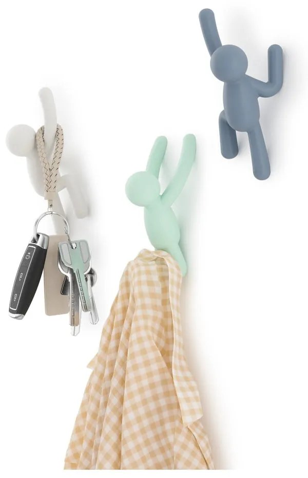 Ganci in plastica da parete in set da 3 Buddy - Umbra