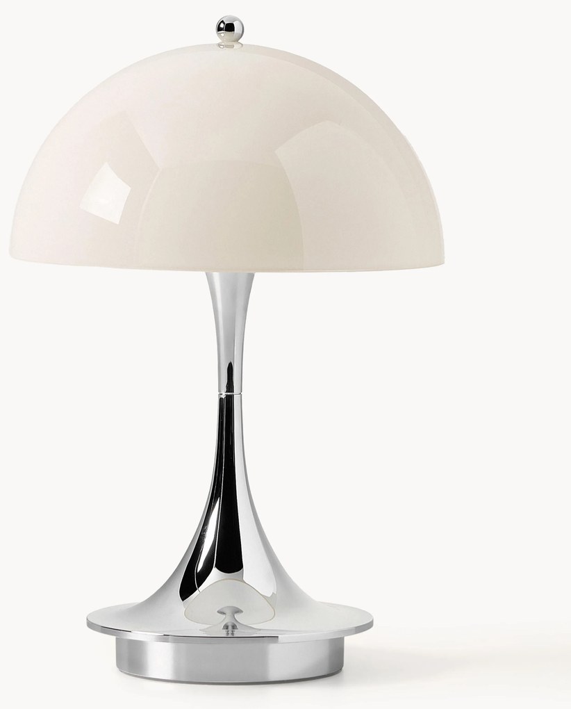 Lampada da tavolo portatile a LED con luce regolabile Panthella, alt. 24 cm, design Verner Panton