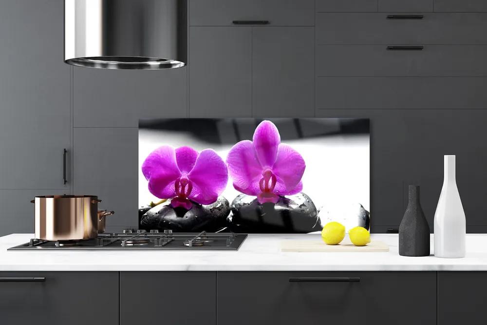 Rivestimento parete cucina Fiori di orchidea della natura 100x50 cm