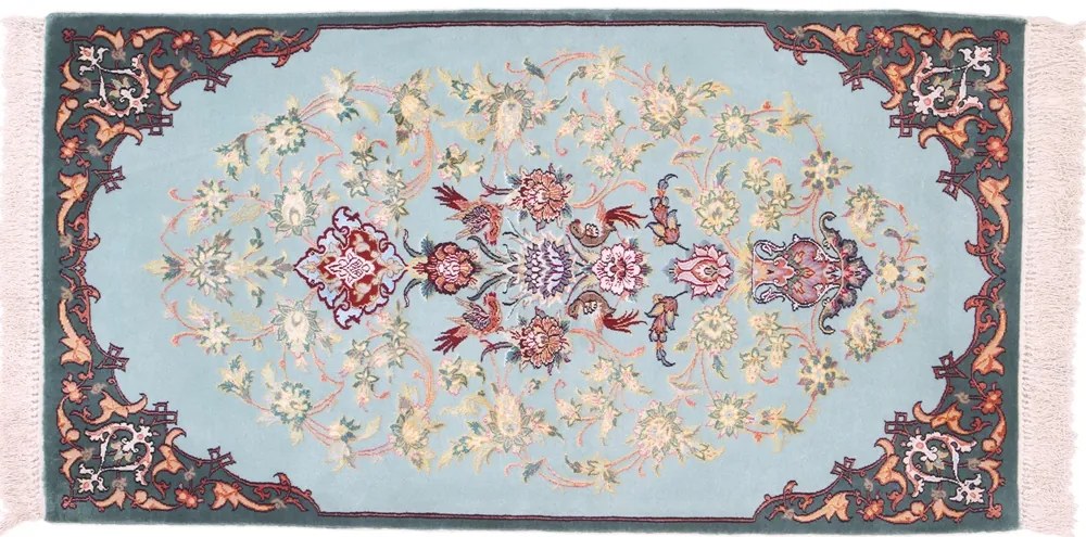 Isfahan Tappeto 120x60 (Iran) Annodato A Mano