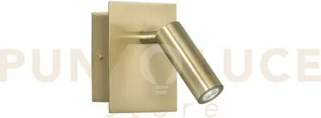 Applique a parete led dickens orientabile oro 2,2w 220lm 3000k 11x1...