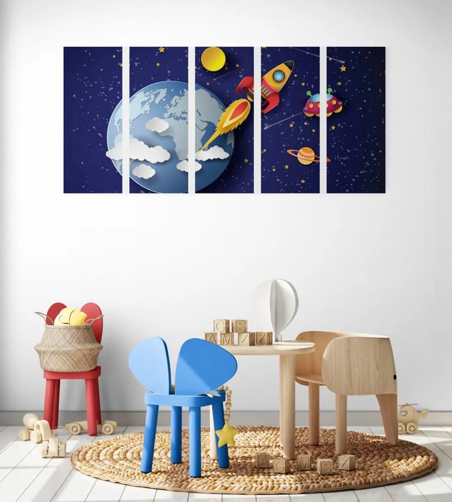 Quadri 5 pezzi – Verso lo spazio