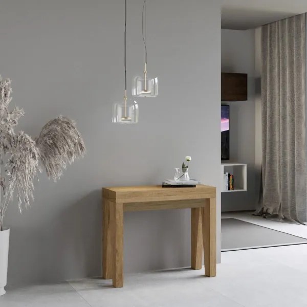 Consolle 90x40 cm allungabile a 196 cm NAXY SMALL Quercia Natura