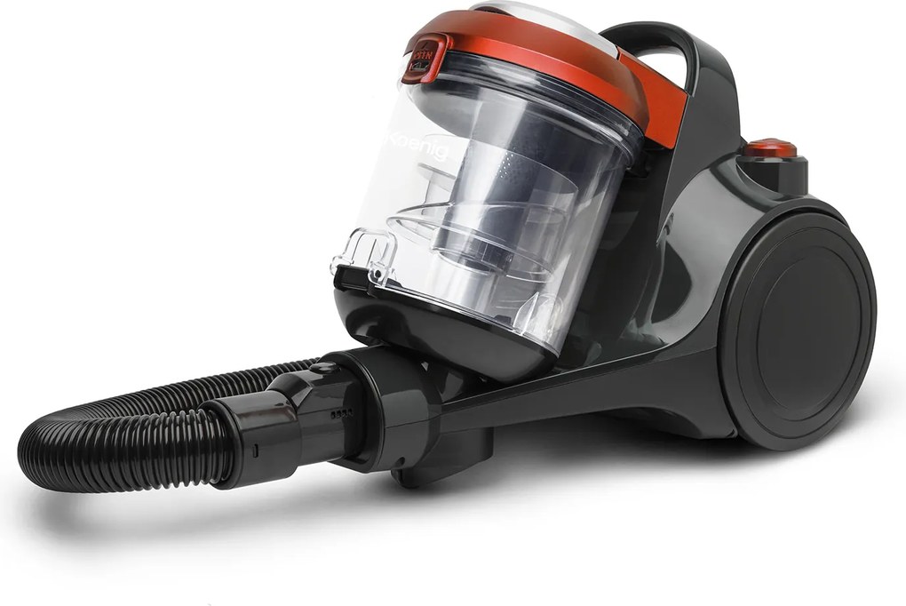 Aspirapolvere ciclonico rosso H.Koenig a traino senza sacco