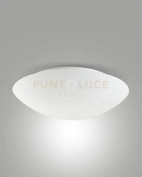 Pandora plafoniera bianca in vetro diametro 36cm 2 luci attacco e27