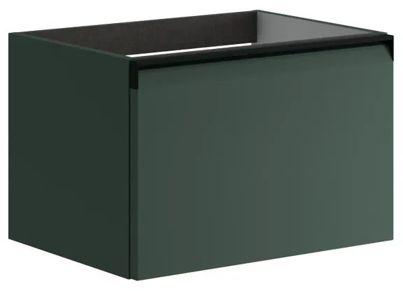 Mobile da bagno sotto lavabo Fusion verde opaco L 59.5 x H 40 x P 45.5 cm 1 cassetto, lavabo non incluso