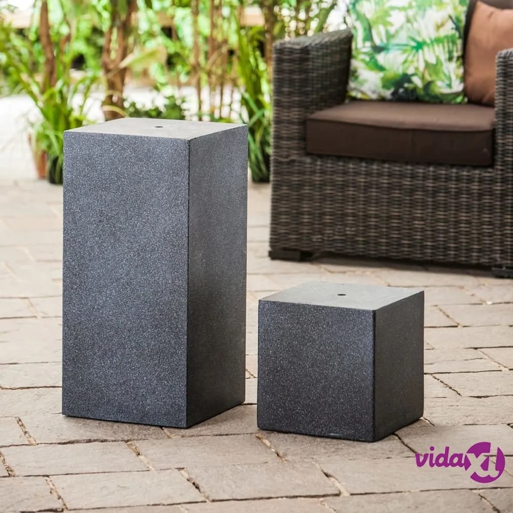 HEISSNER Fontana da Terrazza Cuboide 39x39x68 cm Nera
