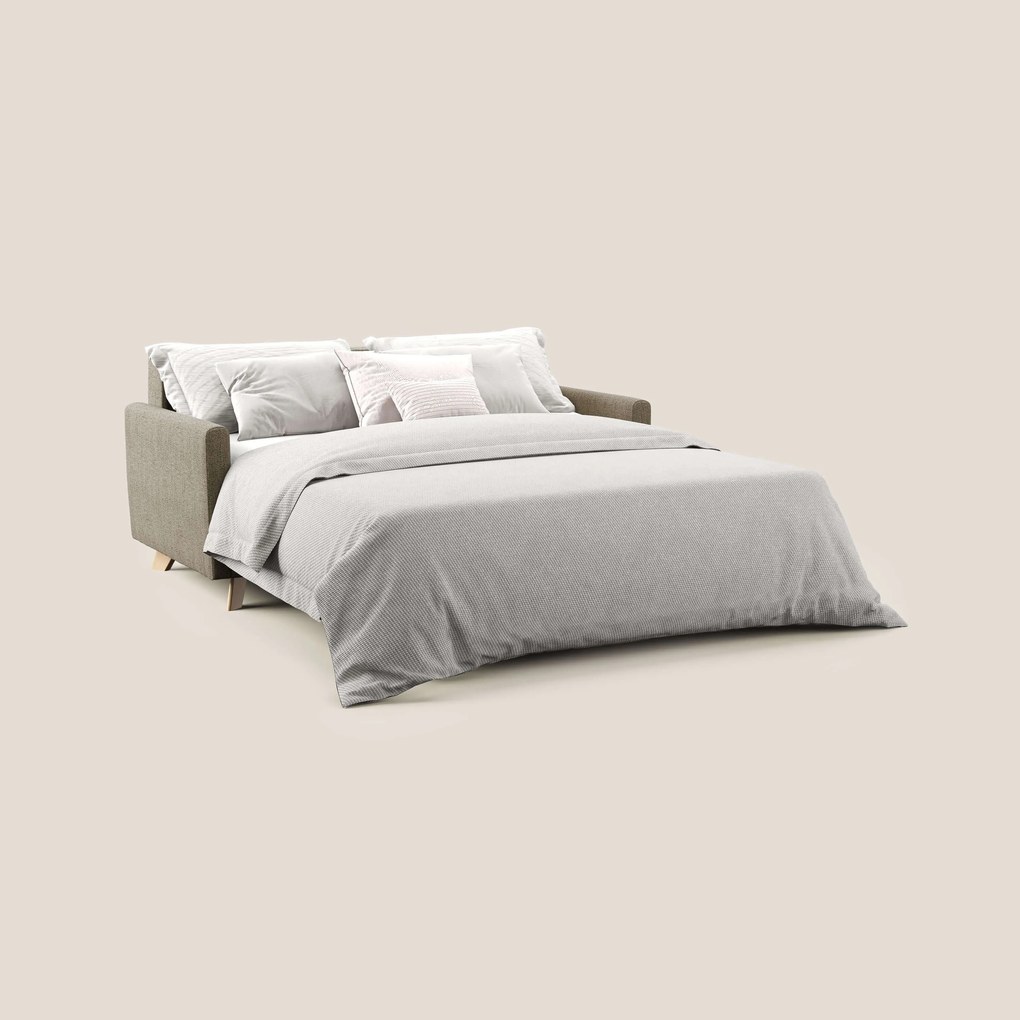 Edgar divano letto matrimoniale in tessuto felis impermeabile T03 marrone