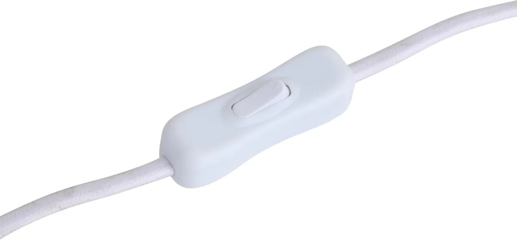 Lampada da tavolo retrò beige con paralume in tessuto - Captain