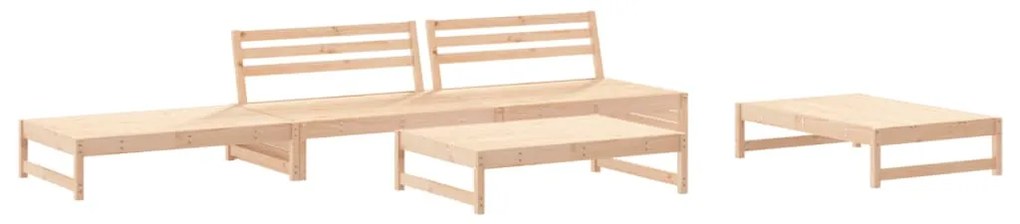 Set Salotto da Giardino 5 pz in Legno Massello di Pino