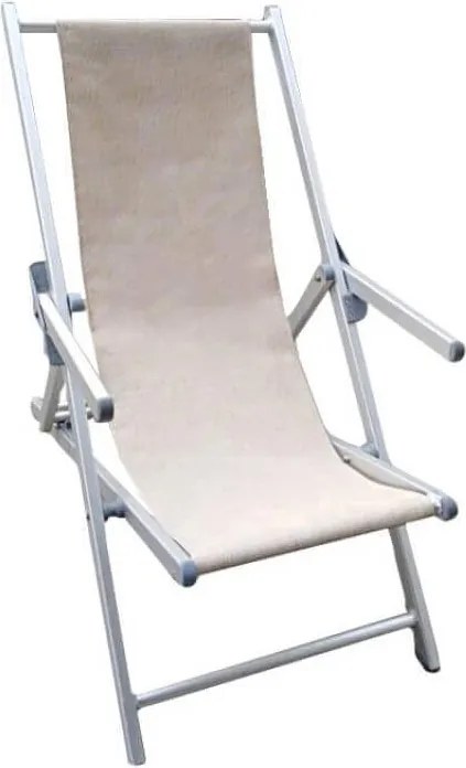 sdraio mare prendisole pieghevole in alluminio e textilene cm 98 x 67,5 x 106 h