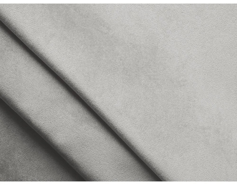 Letto matrimoniale imbottito grigio chiaro in velluto con contenitore con rete inclusa 140x200 cm Hiko – Makamii