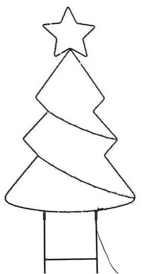 Solight 1V290 - Decorazione natalizia da esterno LED 85xLED/3xAA IP44, luce calda, alberello