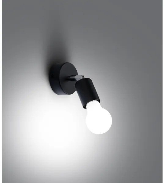 Sollux SL.1120 - Lampada da parete FORNES 1xE27/60W/230V nero