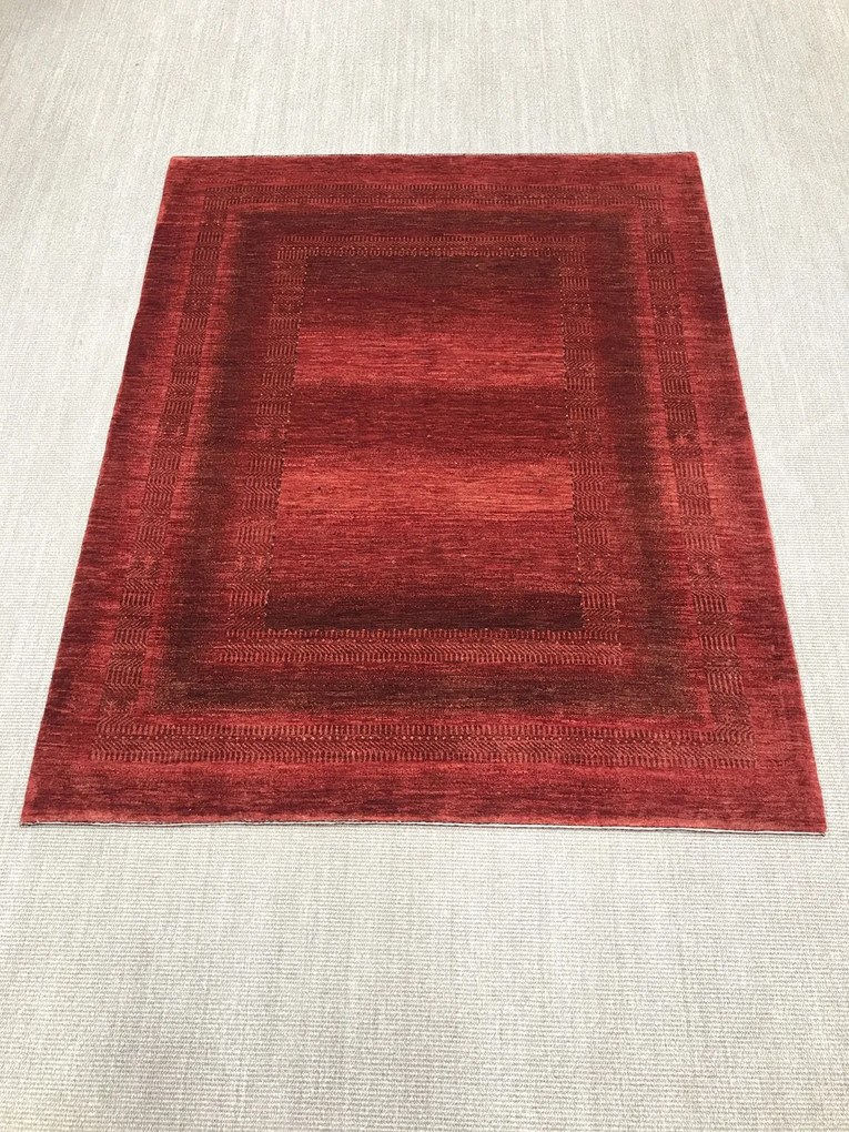 Loribaft Tappeto 190x160 Rosso (Iran) Annodato A Mano