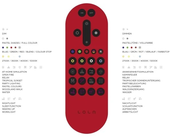 Leuchten Direkt 11991-55-LED RGB Lampada da tavolo dimmerabile SWING LED/9,5W/230V+ TC