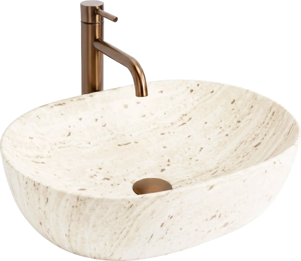 Lavabo da appoggio Rea Amelia Saturn 48