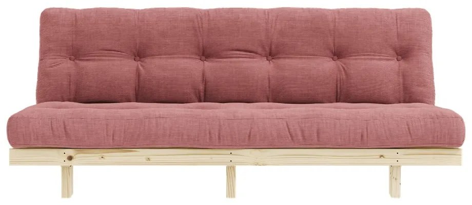 Divano in velluto a coste rosa 200 cm Lean - Karup Design
