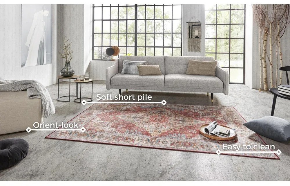 Tappeto rosso mattone , 80 x 150 cm Sylla - Nouristan