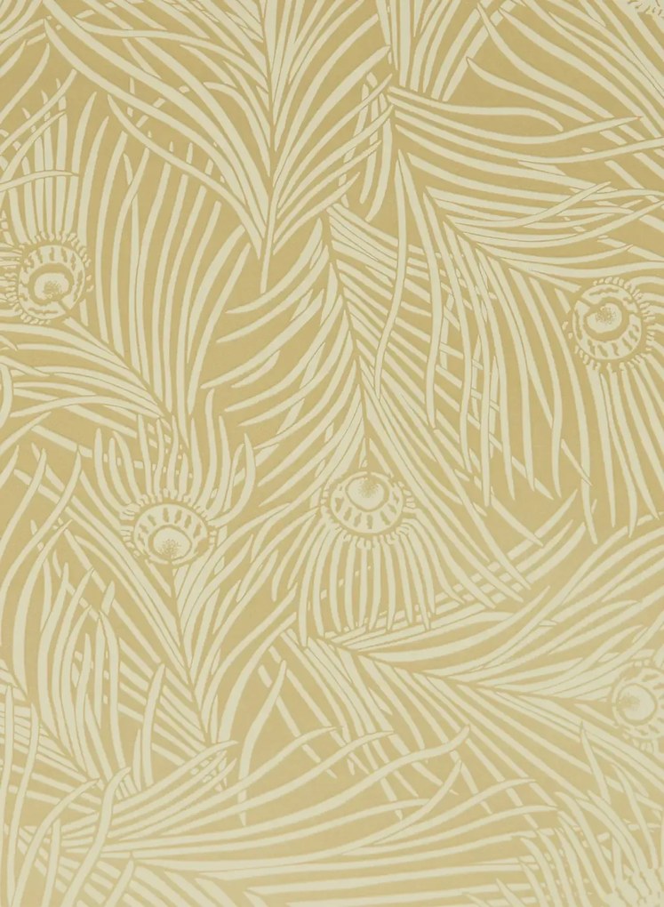 Liberty Carta da parati Hera Plume - Pewter Gold