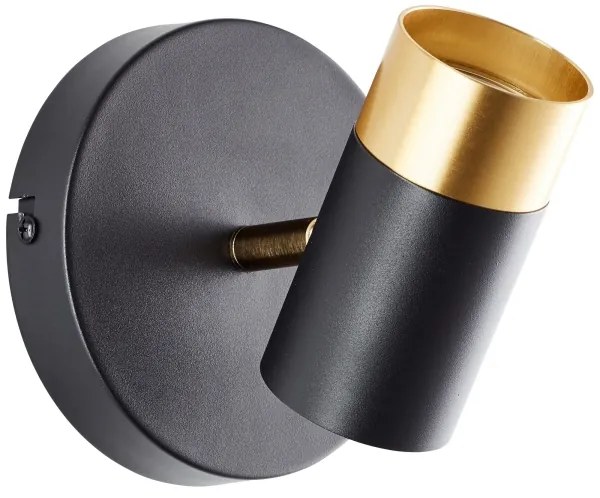 Brilliant - Faretto da parete a LED VIGOLO 1xGU10/5W/230V nero/oro