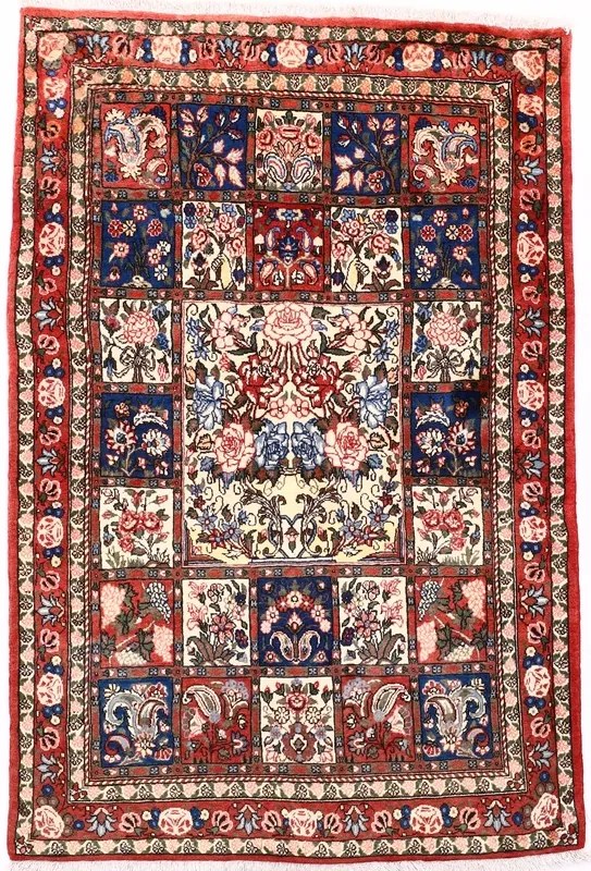 Bakhtiar Tappeto 130x190 (Iran) Annodato A Mano