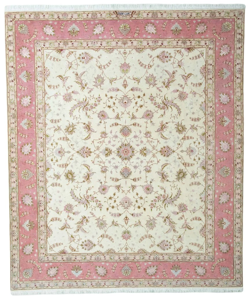 Tabriz Tappeto 290x250 Beige (Iran) Annodato A Mano