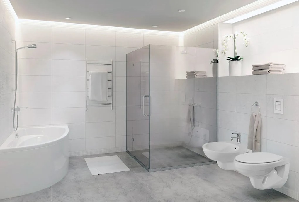 Coppia sanitari sospesi scarico a parete Island bianco WC: P 52 x L 36 x H 37.5 cm, bidet: P 50 x L 36 x H 37.5 cm
