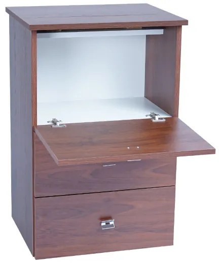 Mobile stiro asse scomparsa legno Noce - 1 anta 2 cassetti