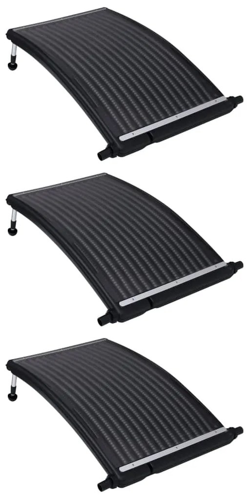 Pannelli Solari Termici Curvi Per Piscina 3 Pz 110x65 Cm /