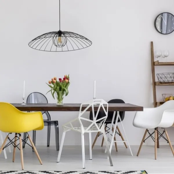 Lampadario a sospensione con filo BARBELLA 1xE27/60W/230V diametro 80 cm