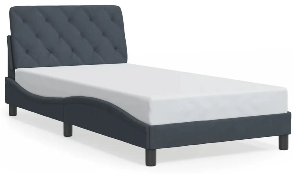 Giroletto Con Luci Led Grigio Scuro 100x200 Cm İn Velluto /
