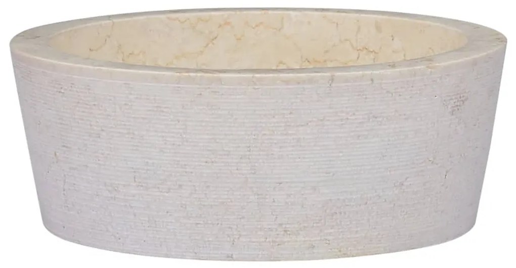 Lavandino Crema Ø40x15 Cm İn Marmo /
