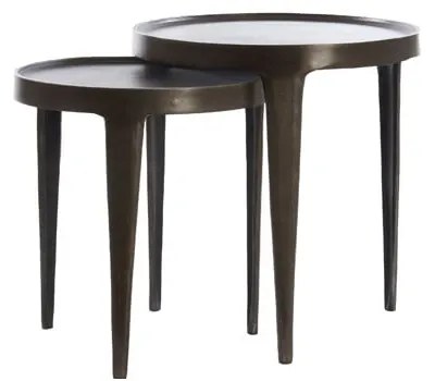 Tavolo rotondo in metallo ø 43 cm Tobias - Light &amp; Living