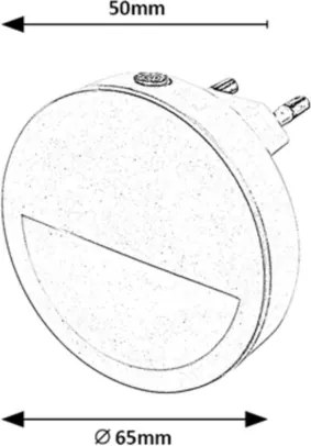 Rabalux 2283 - Lampada notturna LED con sensore PUMPKIN LED/0,5W/230V diametro 65 mm