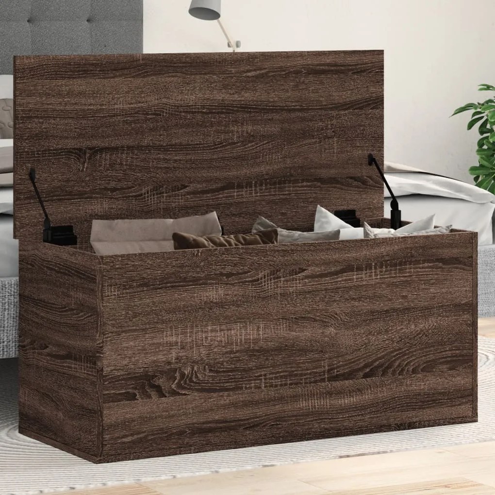 Contenitore Rovere Marrone 100x42x46 Cm Legno Multistrato /