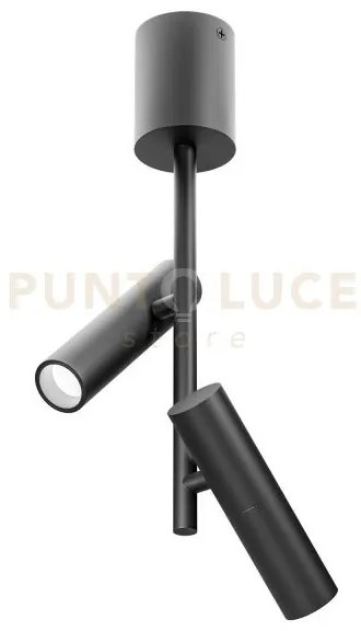 Gfa1455c- faretto spot orientabile 2 luci attacco led 3000k 1010lm ...