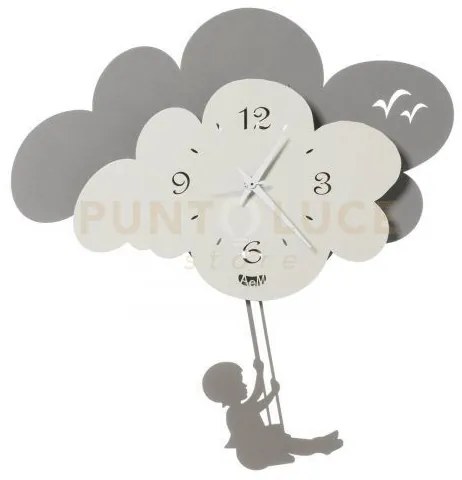 Orologio a pendolo da parete nuvola fango, avorio e fango