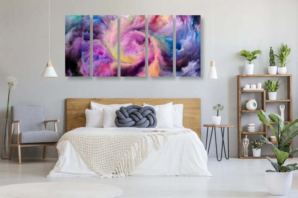 Quadri 5 pezzi – Spirale colorata
