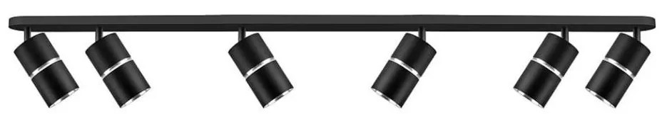 Faretto BAMBOO 6xGU10/10W/230V nero