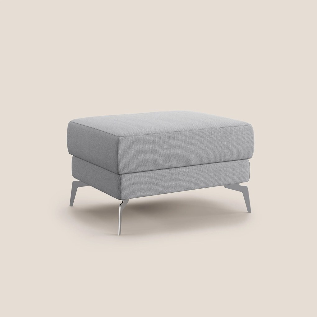 Star Pouf con piedini alti in tessuto smacchiabile T05 grigio