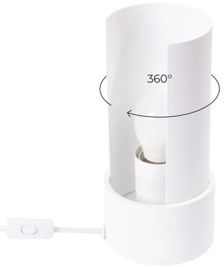 Sollux SL.1675 - Lampada da tavolo FLASH 1xE27/15W/230V bianco