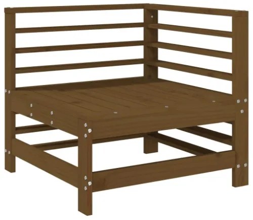 Set Salotto da Giardino 7 pz Miele in Legno Massello di Pino