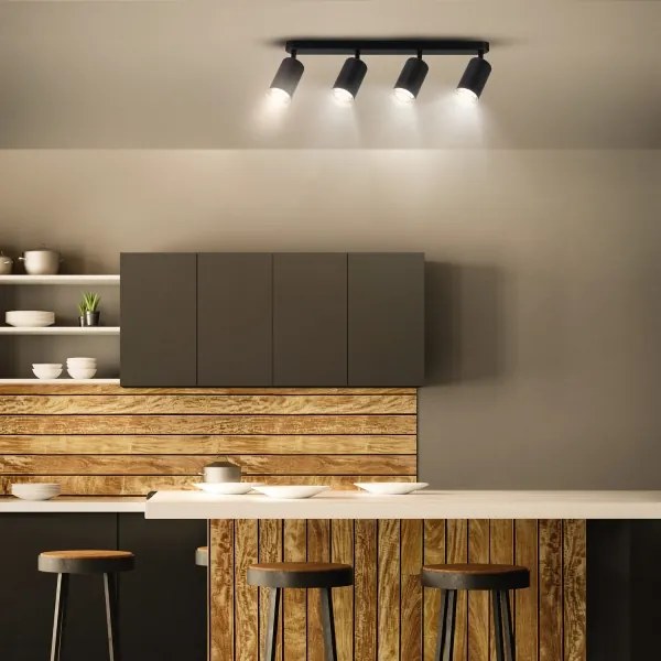 Brilagi - Luce Spot da bagno SELE 4xGU10/30W/230V IP44 nero