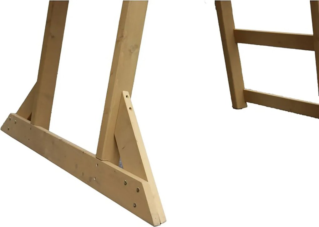 Scivolo da Giardino 262x60x183cm Certificato Fsc in Legno Giallo...