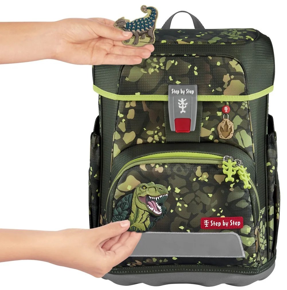 Zaino scuola Step by Step CLOUD, Dino Torex - set 5 pezzi