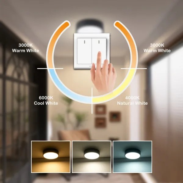 Brilagi - plafoniera LED POOL LED/18W/230V 3000/4500/6000K pr. 20 cm nera