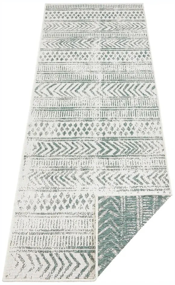 Tappeto per esterni verde e crema , 80 x 250 cm Biri - NORTHRUGS